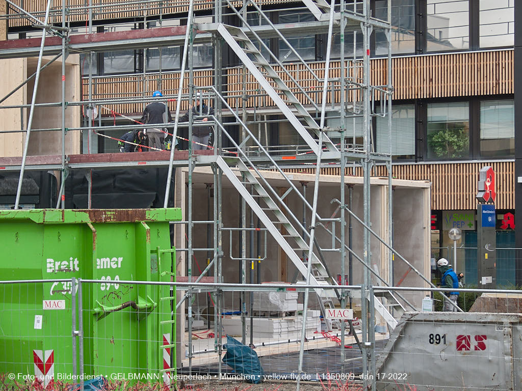 18.01.2022 - Baustelle zur Montessori Schule im Plettzentrum Neuperlach